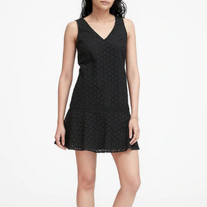 Banana Republic Eyelet Drop-Waist Dress - Size 14